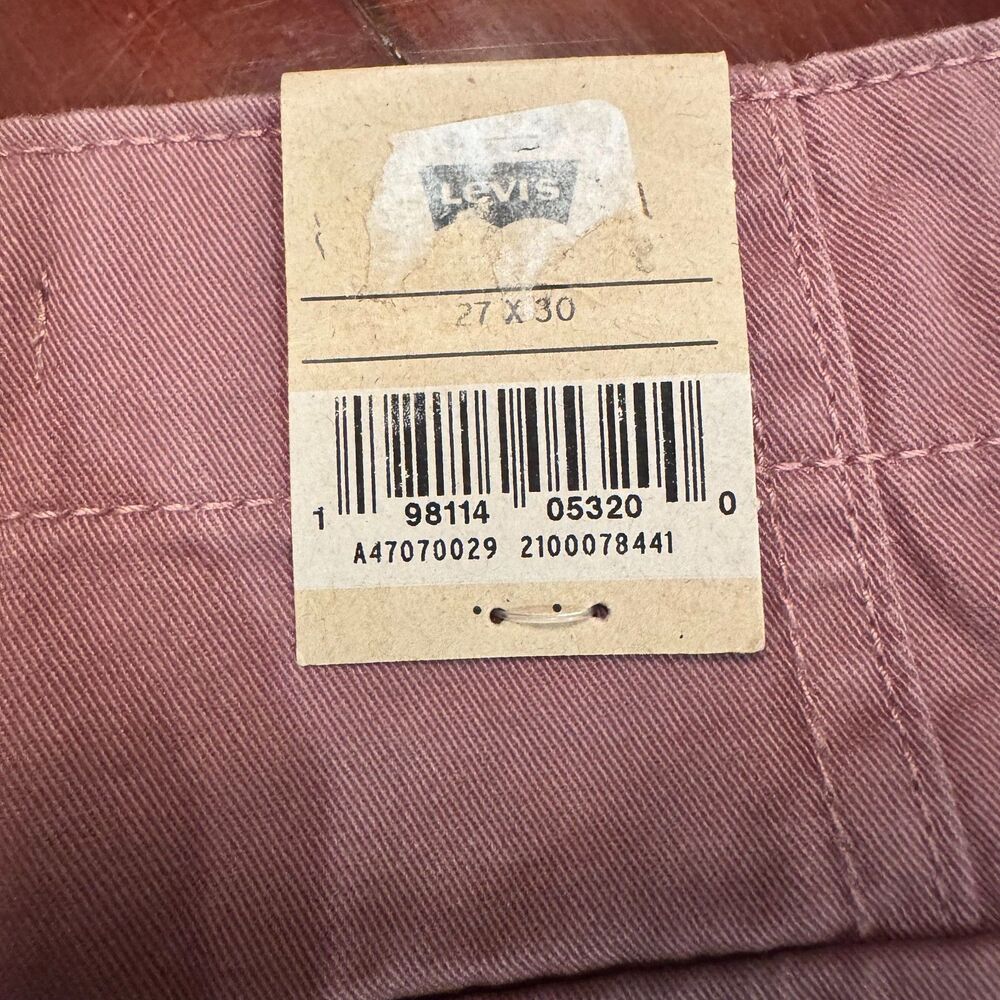 Levi's '94 Baggy Cargo Pants Mauve Pink Mid Rise Adjustable Hem 27x30 NWT - Picture 4 of 16